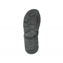 Herren Leder Sandalen Sommerschuhe Klettverschluss Riemchen Echtleder Fußbett schwarz Morxiva Casual