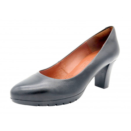 Desireé Damen Pumps schwarz Leder Schuhe Total-Flex Komfort Spanische Business Abendschuhe Echtleder