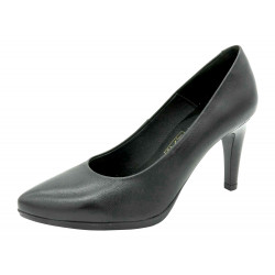 Damen Pumps schwarz Leder Stilettos Stöckelschuhe High-Heels 9-cm Absatz Desireé Made In Spain Brautschuhe Absatzschuhe