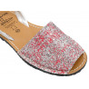 Women's Glitter Sandals Sequins pink Leather Summer Shoes Avarca Made In Spain