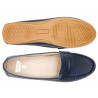 Women's Loafer navy blue Leather Moccasin light Pull-On Summer Shoes comfort lightweight