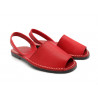 Avarca Damen Sandalen Leder rot Sommerschuhe Menorquina Sandaletten flach menorquinisch menorka spanien