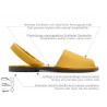 Avarca Damen Sandalen Leder gelb Sommerschuhe Menorquina Sandaletten flach offen Damensandalen menorquinisch 2010 C. Ortuño