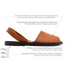 Avarca Menorquina Women's Flat Sandals Leather Menorca summer Shoes cognac brown open back-strap