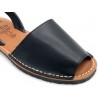 Avarca Menorquina Women's Flat Sandals Leather black soft padded insole Made In Spain C.Ortuno 2201 menorca mallorca ibiza