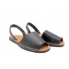 Avarca Menorquina Damen Sandalen Leder schwarz Echtleder Decksohle weich gepolstert C.Ortuno 2201 Menorca Mallorca Ibiza