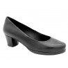 Damen Pumps Leder schwarz Flugbegleiter Schuhe Komfort Absatz Blockabsatz Echtleder Pumps Desireé 1050 Spanien