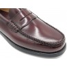 Men's Penny Loafer burgundy Leather Pull-On Dress Shoes Goodyear Welted Rubber Soles MADE IN SPAIN marttely latino