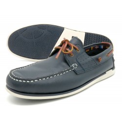 Men's Deck Shoes navy blue Leather Top-Sider Moccasin Goodyear welted flat soles Casual 605 2020