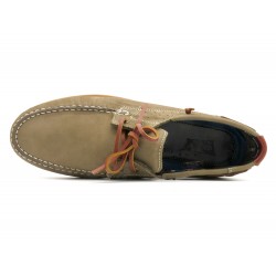 Men's Deck Shoes beige taupe Nubuck Leather Moccasin Boat Shoes Goodyear welted Topsider Casual 605 2020