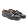 Men's Tassel Loafer black Leather Pull-On Dress Shoes Welted Leather Soles PREMIUM LINE