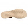 Damen Sandalen Leder gold Sommerschuhe Echtleder Decksohle Keilabsatz Keilabsatzsandalen Keilschuhe BluSandal Blue-Sandal