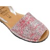 Damen Glitzer Sandalen Avarca Menorquina Sommer Schuhe mit Pailletten Leder Fersenriemchen glitter pink rosa 275 C. Ortuño