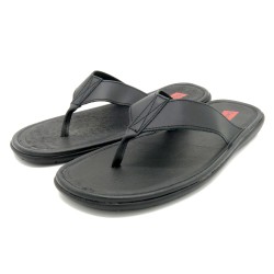 Herren Sandalen Leder Zehentrenner schwarz Echtleder Flip-Flops - Made In Spain Casual 1282