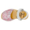 Girl's Flat Sandals Glitter Sequins pink Avarca Menorquina Leather Kid Children Summer Shoes Ortuno 207
