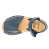 Avarca Menorquina Kinder Sandalen blau Leder Kinderschuhe Jungen Mädchen Sommerschuhe Klettverschluss ortuno 207