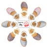 Girls' Flat Sandals with Glitter Sequins colorful green Avarca Menorquina Leather Kid's Children's Summer Shoes Ortuno 207