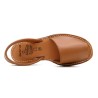 Damen Sandalen Leder braun Avarca Menorquina Keilsandalen Sommerschuhe mit Keilabsatz Ortuno 2211