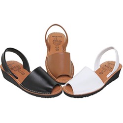 Damen Sandalen Leder braun Avarca Menorquina Keilsandalen Sommerschuhe mit Keilabsatz Ortuno 2211