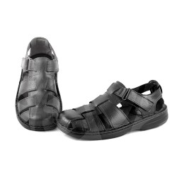 Men's Fisherman Sandals Leather black Summer Shoes Gel-padded Footbed Innovation 9015 Casual Portugal