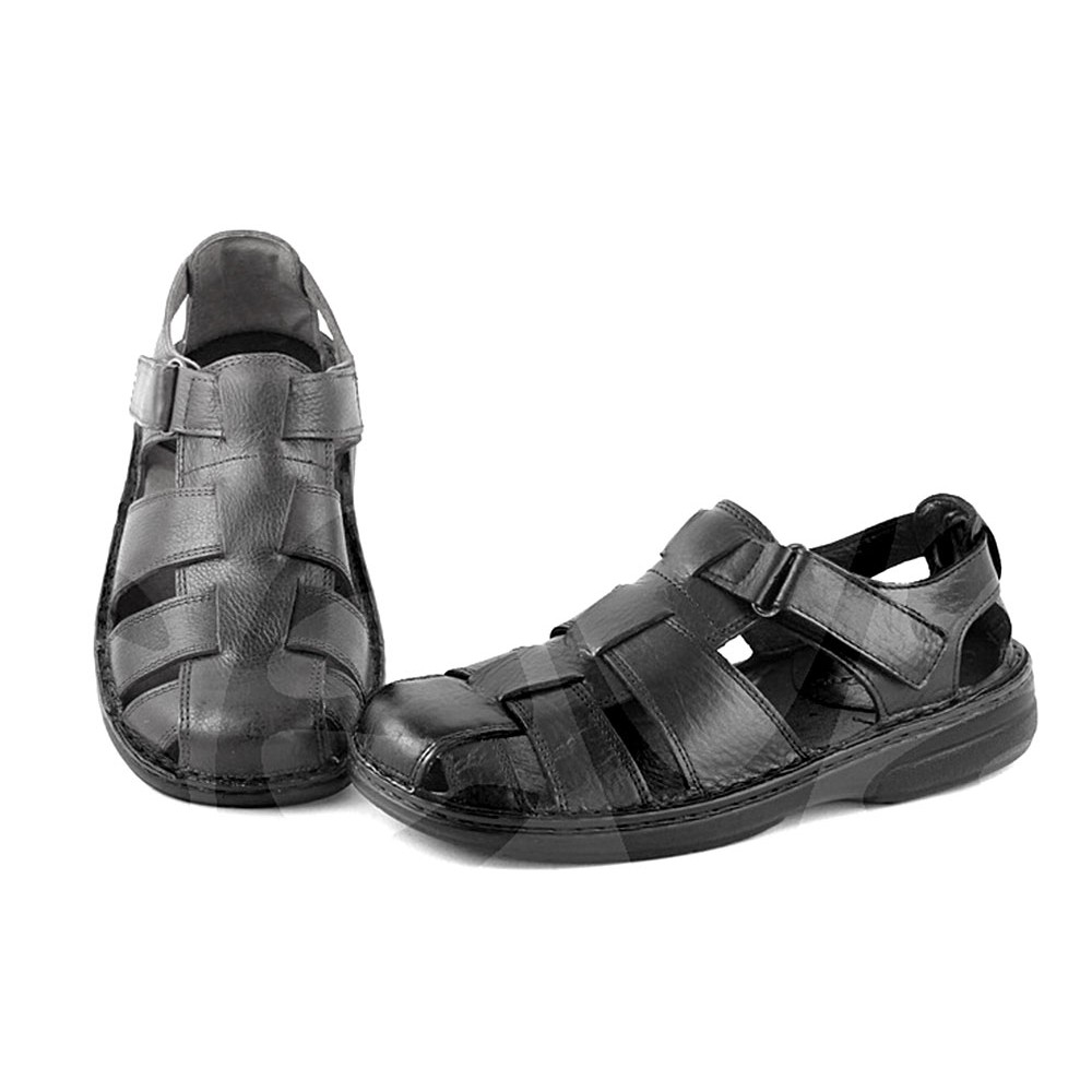 Men's Fisherman Sandals Leather black Summer Shoes Gel-padded Footbed Innovation 9015 Casual Portugal