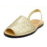 Women's Flat Sandals gold metallic Heart Avarca Menorquina Summer Shoes avarcas sandals 496 Ortuno