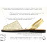Women's Flat Sandals gold metallic Heart Avarca Menorquina Summer Shoes avarcas sandals 496 Ortuno