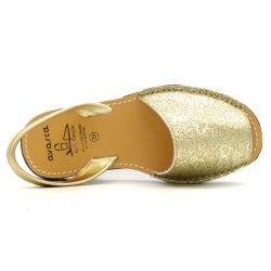 Damen Avarcas Menorquina Sandalen gold metallic Herz Sommerschuhe menorquinas damen 496 Ortuno