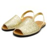 Women's Flat Sandals gold metallic Heart Avarca Menorquina Summer Shoes avarcas sandals 496 Ortuno