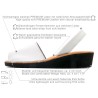 Women's Wedge Sandals white Leather Avarca Menorquina Wedges soft padded Ortuno Avarcas 2211