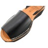 Women's Wedge Sandals black Leather Avarca Menorquina Wedges Summer Shoes Abarca Ortuno 1211