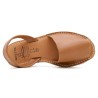 Women's Wedge Sandals Avarca Menorquina Leather Wedges brown Ortuno 2211