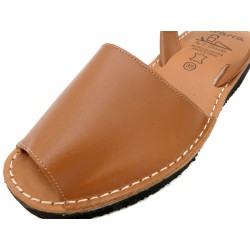 Women's Wedge Sandals Avarca Menorquina Leather Wedges brown Ortuno 2211