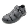 Herren Fisherman Sandalen Leder schwarz geschlossene Klettverschluss Sommerschuhe gepolstert Echtleder Portugal Innovation 9015