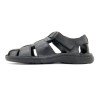 Herren Fisherman Sandalen Leder schwarz geschlossene Klettverschluss Sommerschuhe gepolstert Echtleder Portugal Innovation 9015