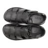 Herren Fisherman Sandalen Leder schwarz geschlossene Klettverschluss Sommerschuhe gepolstert Echtleder Portugal Innovation 9015
