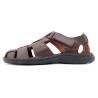 Herren Fisherman Sandalen Leder geschlossene Klettverschluss Sommerschuhe braun gepolstert Echtleder 9015 Innovation Portugal