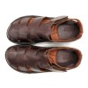 Herren Fisherman Sandalen Leder geschlossene Klettverschluss Sommerschuhe braun gepolstert Echtleder 9015 Innovation Portugal
