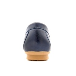 Women's Moccasins Leather Loafer navy blue Pull-On Summer Shoes lightweight Casual 903 Spain