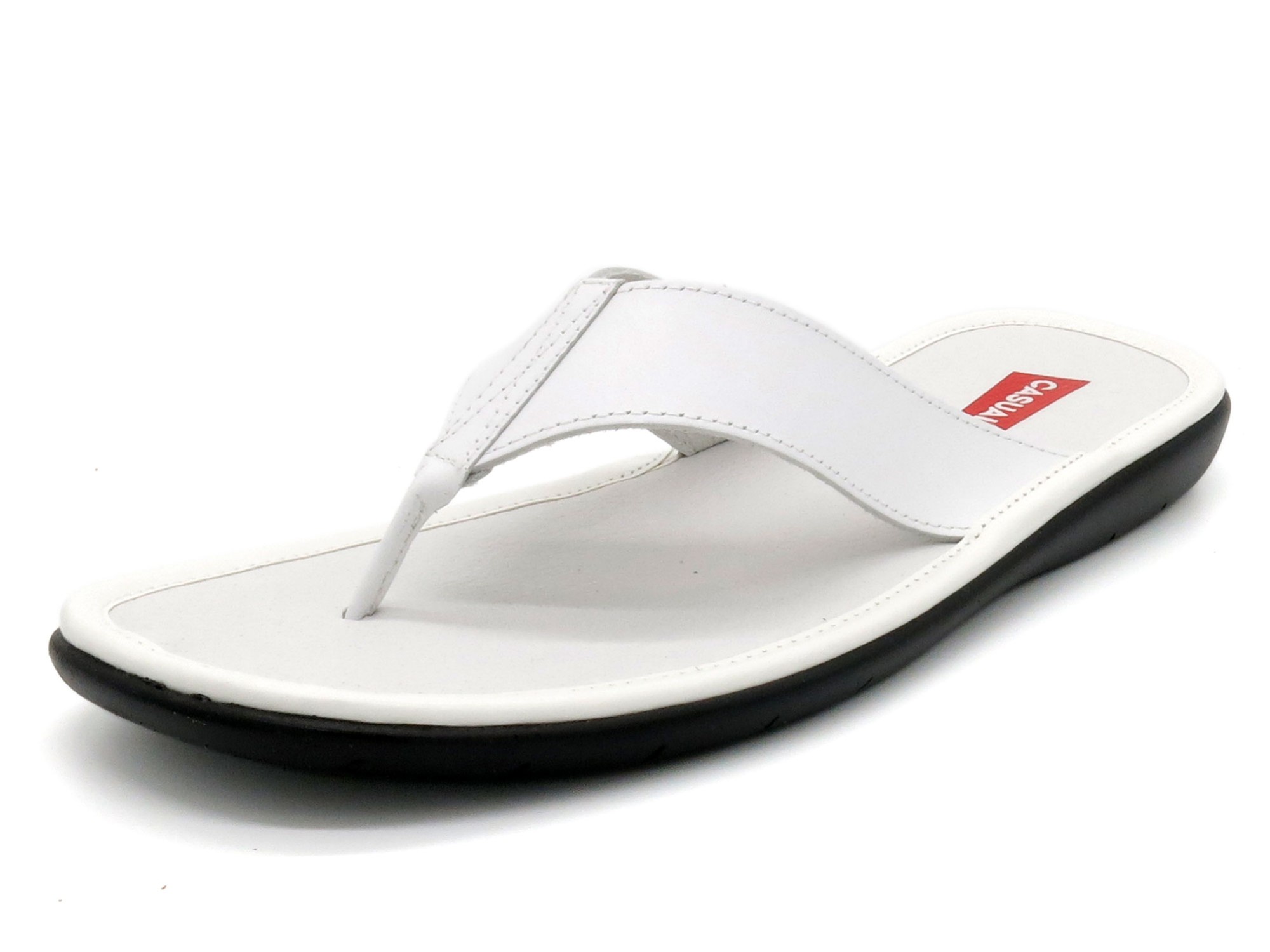 Herren Zehentrenner Leder weiß Flip-Flops Echtleder Sandalen Made In Spain Casual 1282 Spanien Herren Zehentrenner Leder weiß Flip-Flops Echtleder Sandalen Made In Spain Casual 1282 Spanien