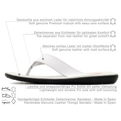 Men's thongs sandals black leather flip-flops summer shoes Made in Spain Casual 1282