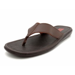 Herren Sandalen Zehentrenner Leder braun Flip-Flops Echtleder Sommerschuhe Casual 1282