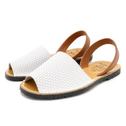 Avarcas Sandals white Women's Flat Sandal Avarca Menorquina Leather Barca Shoes Menorca C.Ortuno 523