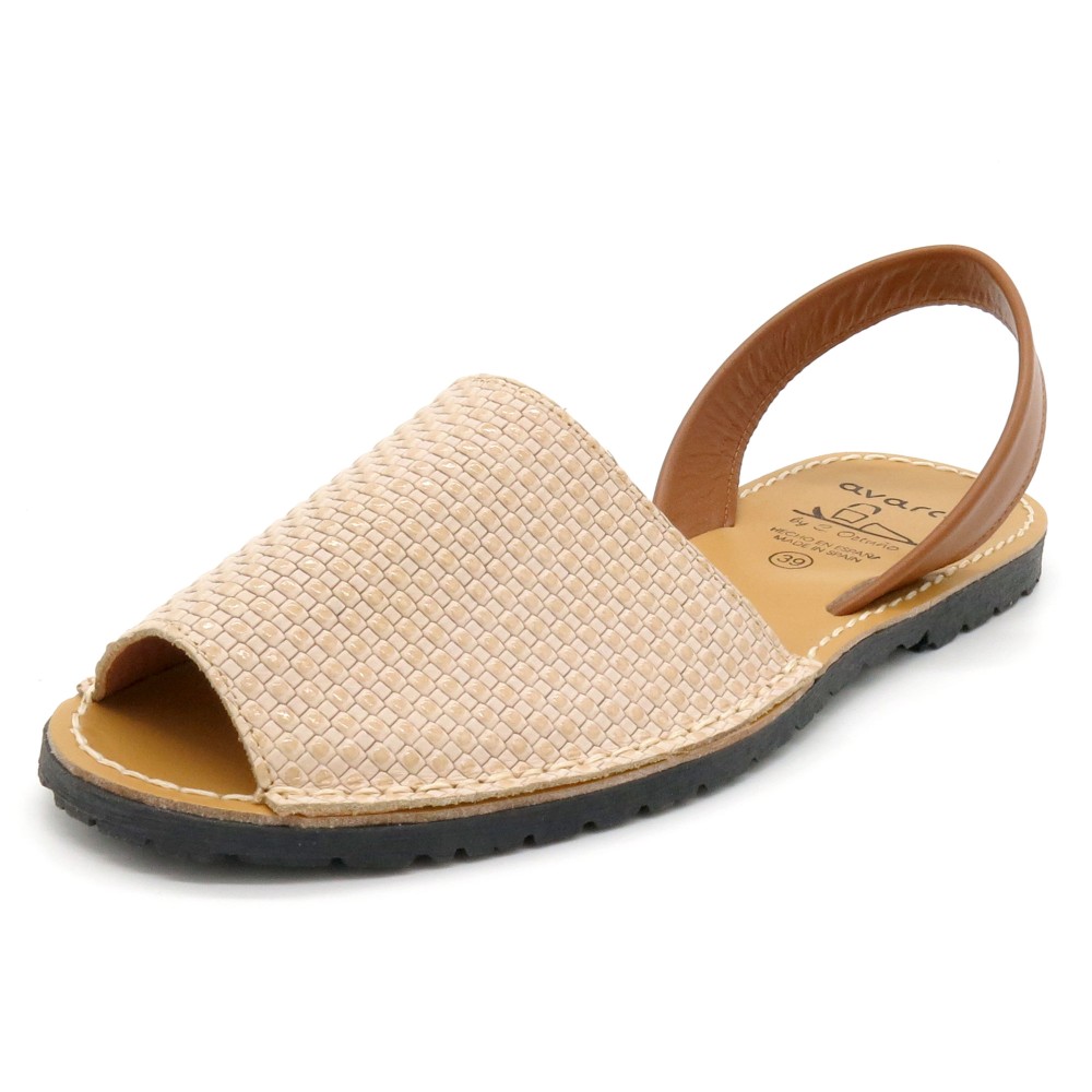 Damen Sandalen beige pink Leder Avarca Menorquina Echtleder Menorca Barca Schuhe outlet C.Ortuno 523