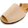 Women's Flat Sandals beige pink Leather Avarca Menorquina Menorcan Barca Shoes C.Ortuno 523