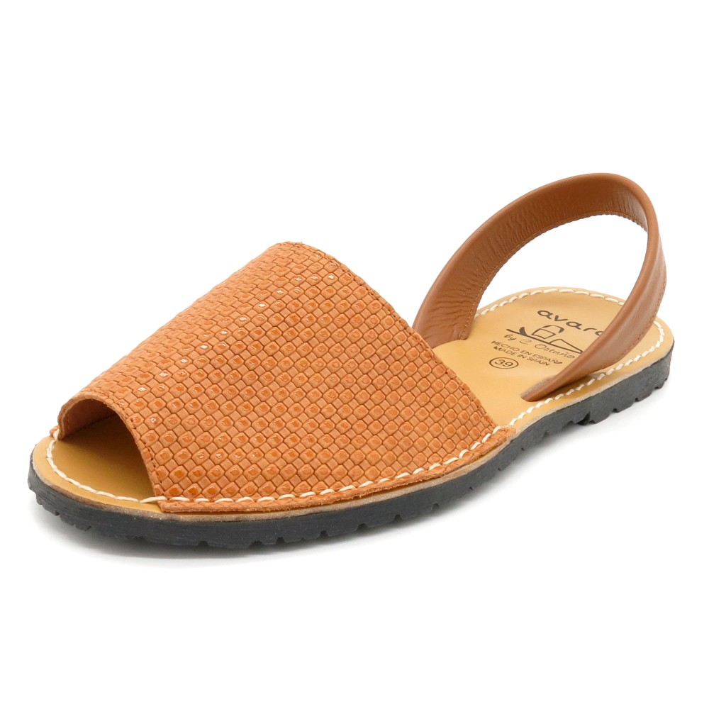 Avarcas Menorquinas Women's Sandals brown Leather Flat Sandal Barca Shoes C.Ortuno 523