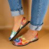 Echtleder Damen Sommer-Sandalen Avarcas Leder Sandaletten bunt offen leicht bequem