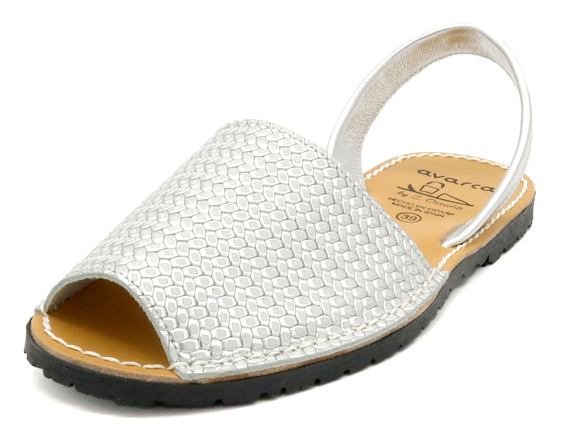 Damen Sandalen Leder Avarca Menorquina Echtleder Menorca Sandalen silber original spanische Schuhe 522 C.Ortuno Damen Sandalen Leder Avarca Menorquina Echtleder Menorca Sandalen silber original spanische Schuhe 522 C.Ortuno
