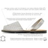 Women's Leather Sandals Authentic Avarca Menorquina Menorca Flat Sandal silver