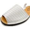 Damen Sandalen Leder Avarca Menorquina Echtleder Menorca Sandalen silber original spanische Schuhe 522 C.Ortuno